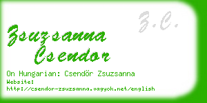 zsuzsanna csendor business card